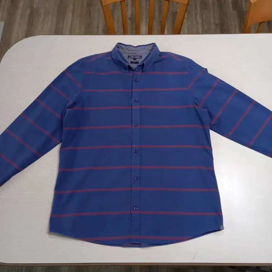 XL105 Tommy&Hilfiger 면 긴팔셔츠 네이비 XL-478