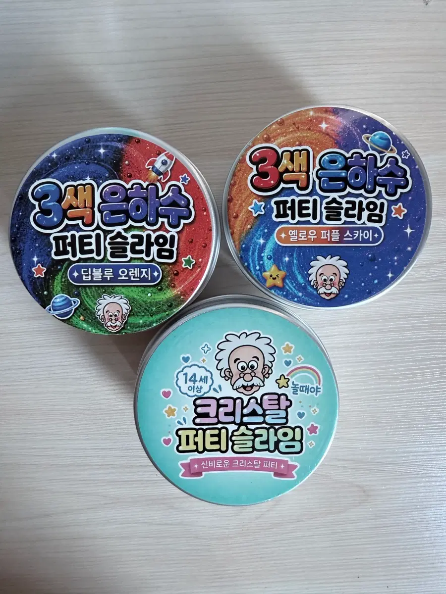 [새상품]퍼티 슬라임 3종 세트 / 은하수, 크리스탈