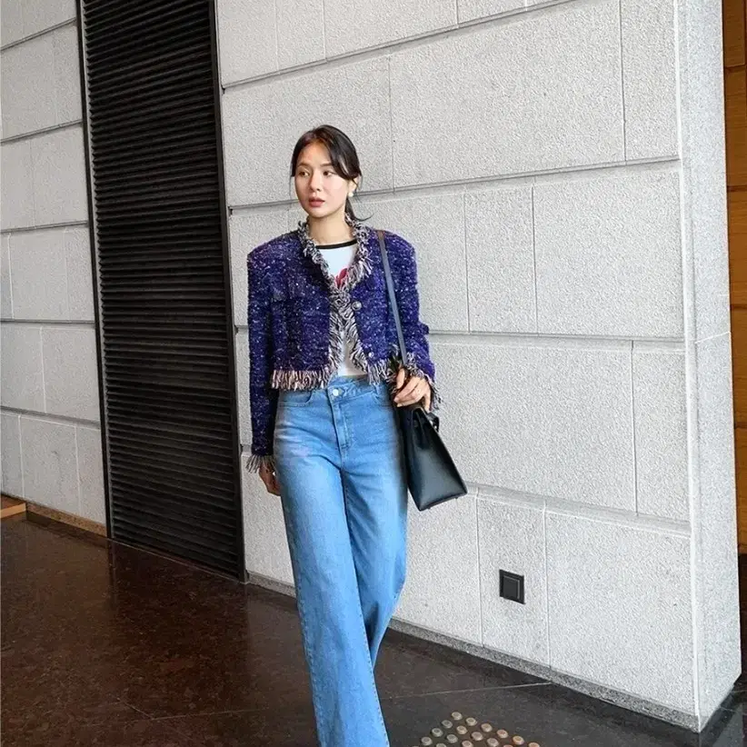 니쁜스 프리미엄퀄리티 졸리 사선 랩워싱 데님팬츠