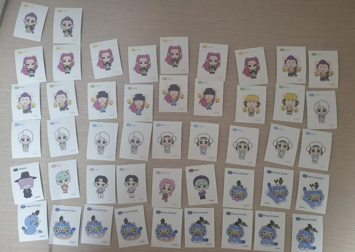 케데헌 팝업 띠부씰 일괄 팝니다