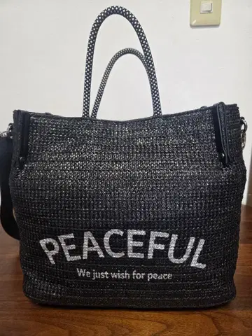 PEACEFUL 로고 2way 숄더백