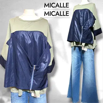 미사용 새상품 MICALLEMICALLE 이소재 디자인 T셔츠 프리
