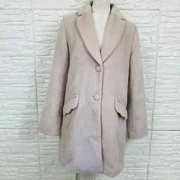 WILLSELECTION 헤링본 체스터 코트 M 핑크 베이지