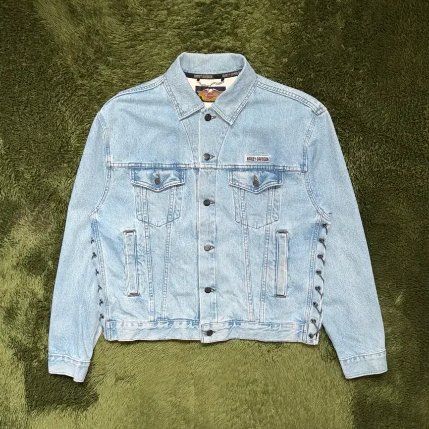 [M] 00s 할리데이비슨 Made in Canada 레이스업 데님 트러커