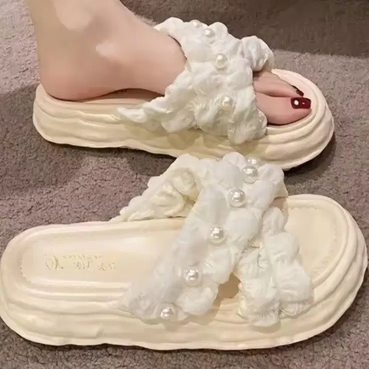 ㅁ새상품ㅁ 진주 슬리퍼 245ㅡ250