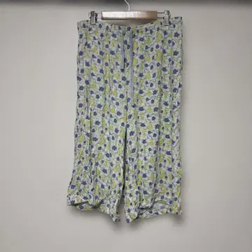 [당일 발송] XL UNIQLO 꽃무늬 와이드 팬츠 이지 팬츠 허리밴딩