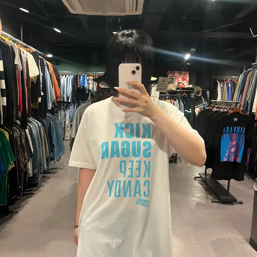(873) VTG 빈티지 레터링 프린팅 반팔 티셔츠