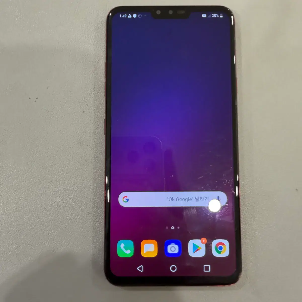 LG V40 128G 레드 정상작동 7만원에 팝니다