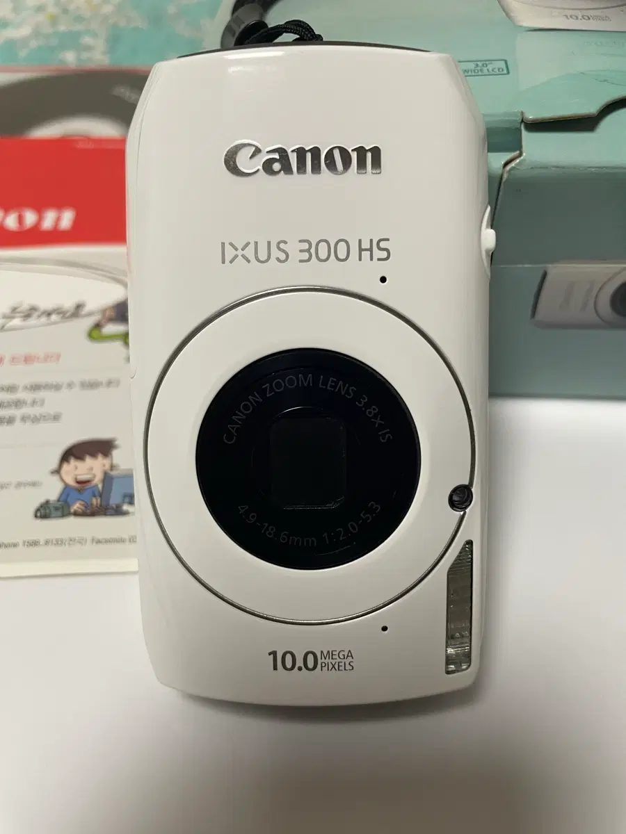캐논 IXUS300HS 디지털 카메라 화이트 풀박스 구성품 포함