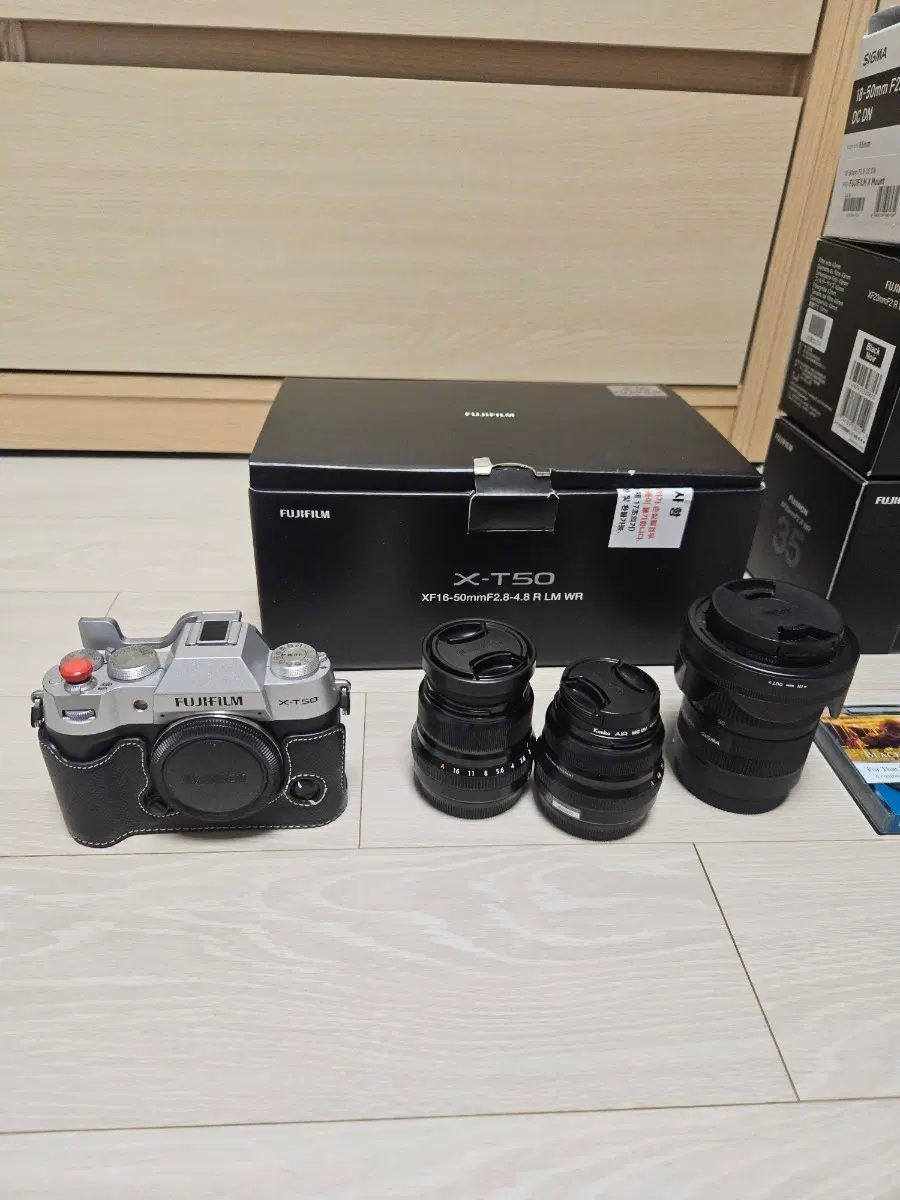 후지필름 X-T50 카메라 + 렌즈 3개