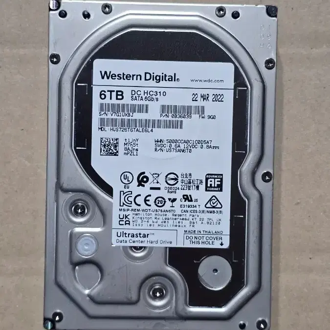 Western Digital Ultrastar DC HC310, 6TB