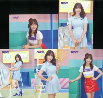 TWICE 2017 One More Time 발매 이벤트 지효 랜덤 트레이딩 카드 총 5장 컴플리트 세트
