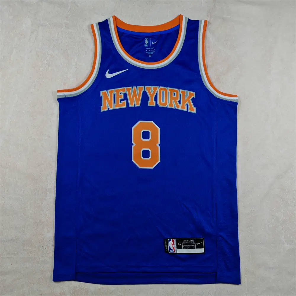 NBA 농구복 뉴욕 닉스 8호 아누노비 블루 핫스프레싱 S-XXL