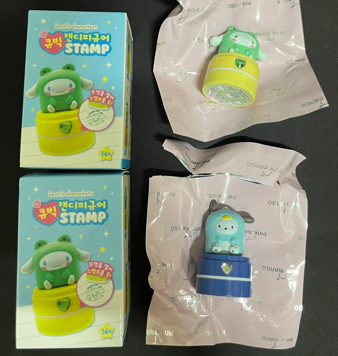 산리오 큐빅 피규어 스탬프 포차코 시나모롤
