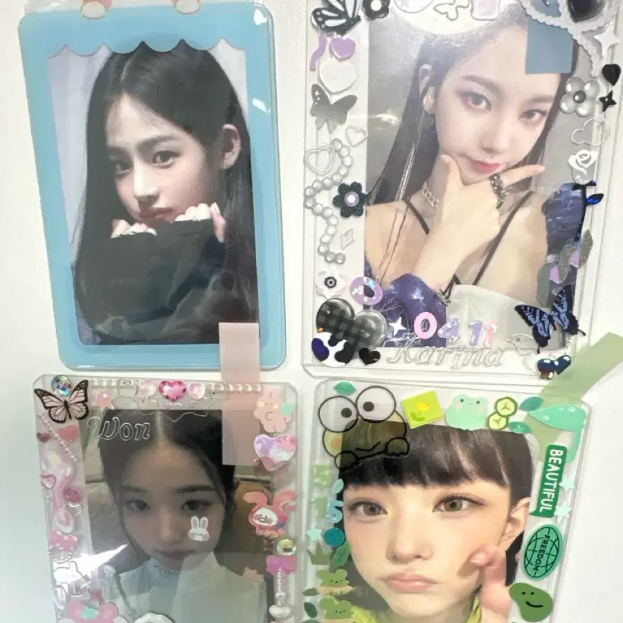 카리나,민지,해린,원영 포카,슬리브