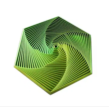 스트레스 해소 피젯 토이 육각형 3D 프린트 그린