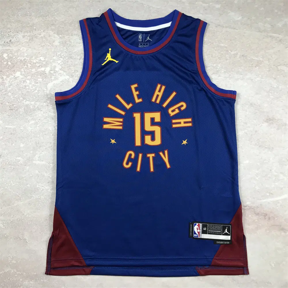 NBA 농구복 덴버 너기츠 요키치 15번 채란 선언판 열압력