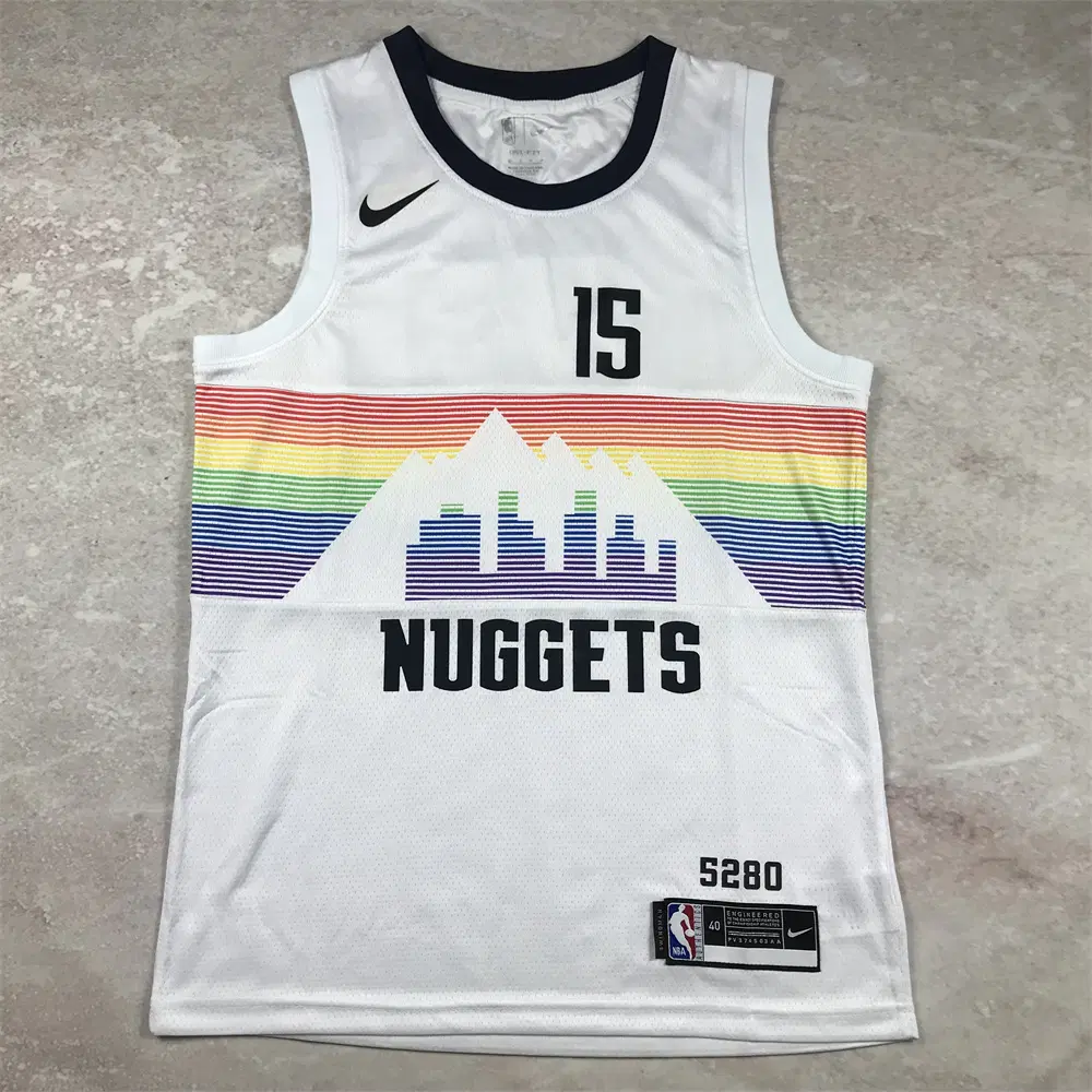 NBA 나이키 농구공 너기츠 15호 요키치 화이트 스노우 마운틴 핫 프레