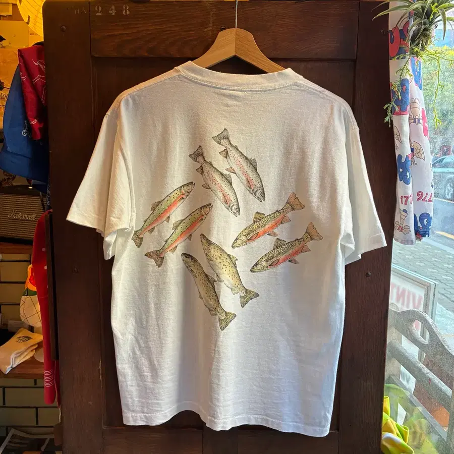90s Columbia Fishing Graphic T-Shirt Made in USA