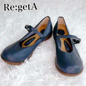 새상품급 Re:getA 리게타 스트랩 펌프스 네이비 S 22cm 상당