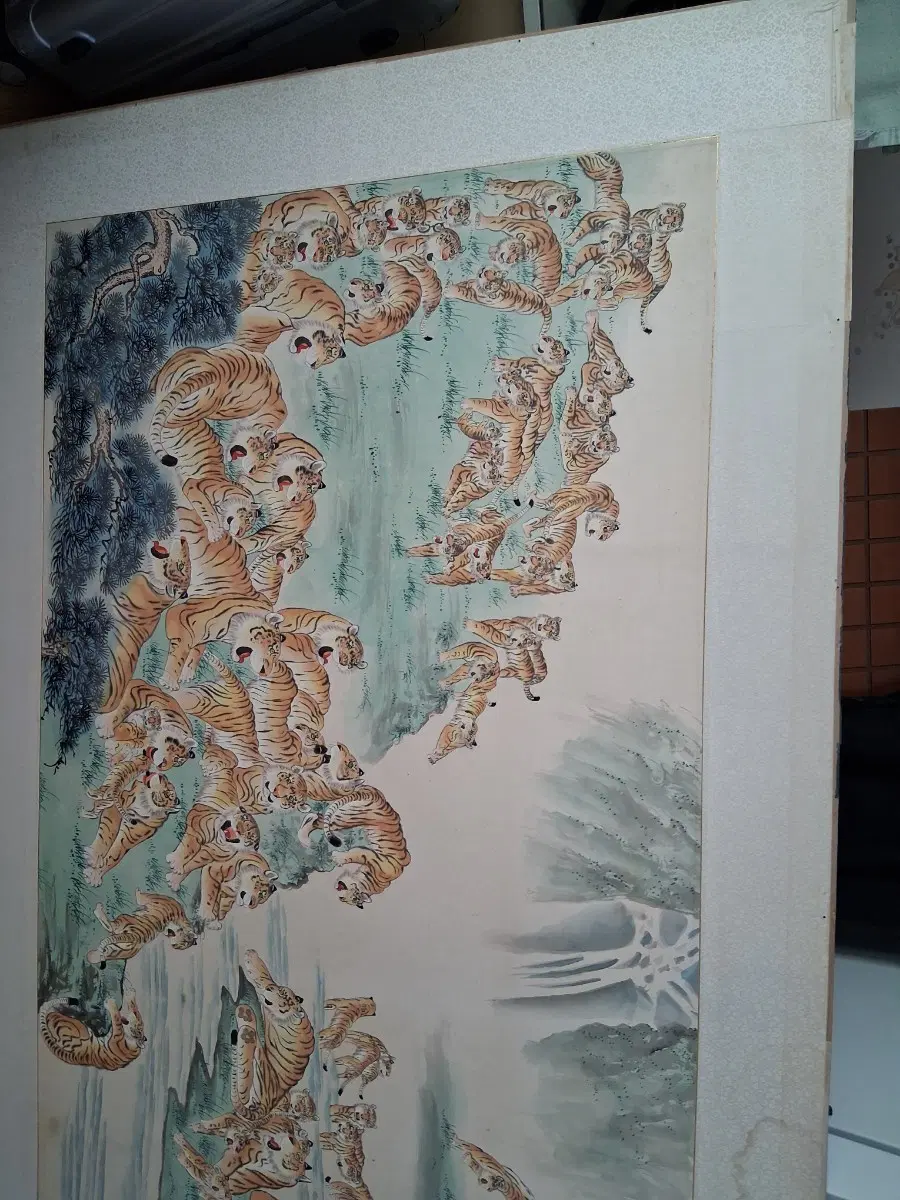 100마리 호랑이 그림 극희귀품