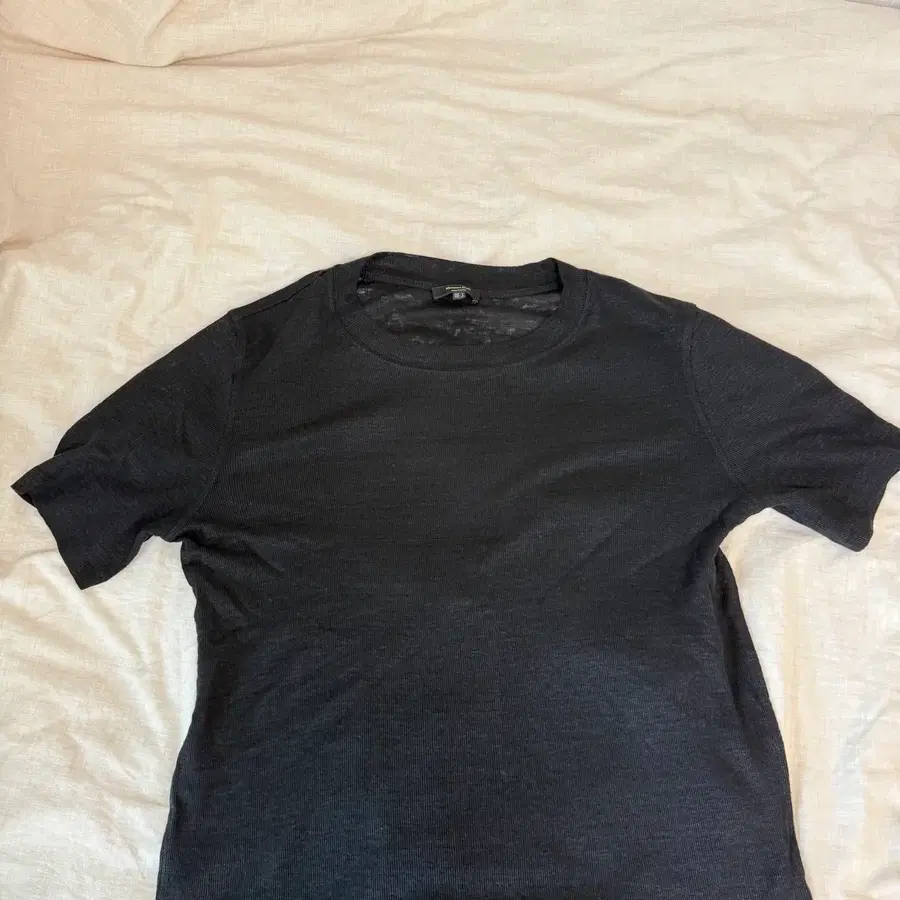 Massimo Dutti 마시모뚜띠 블랙 린넨 반팔 s