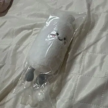 ipsa 에코백 봉제 인형 파우치 화이트