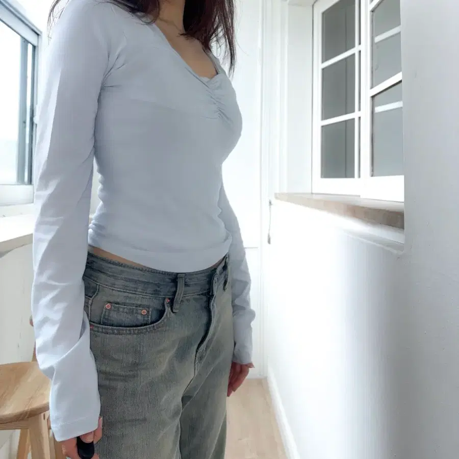 에이블리 하트셔링 긴팔티