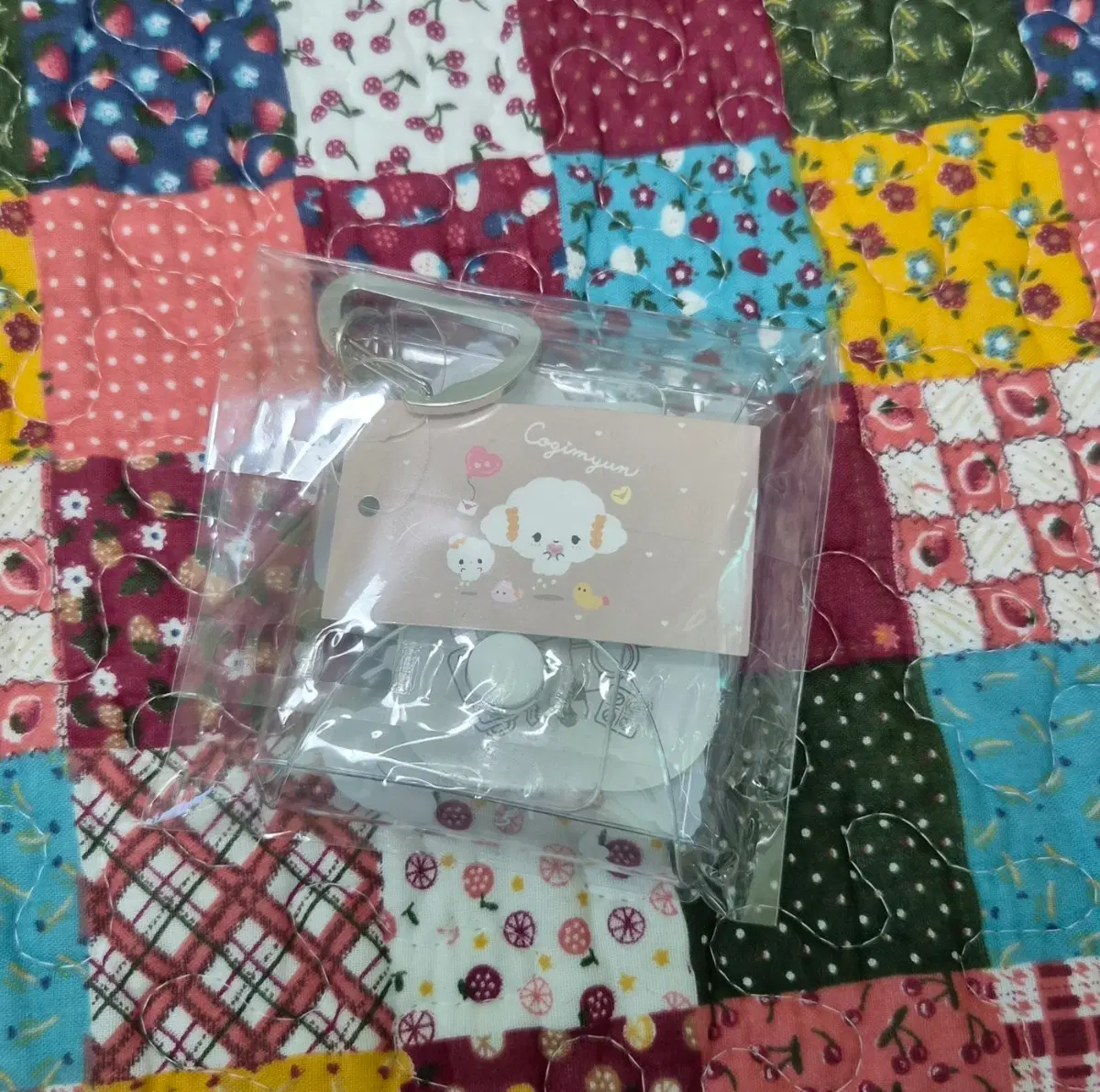 산리오 코기뮹 카라비너 미니 투명 파우치 지갑