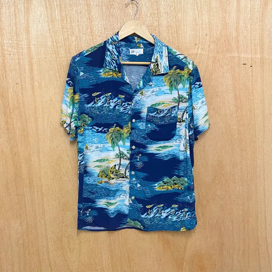 GAP hawaian shirt 갭 오션 프린트 하와이안 셔츠
