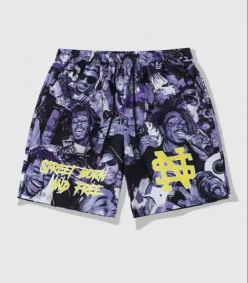US DRIP SWAG 포토 프린트 숏팬츠 하프 팬츠