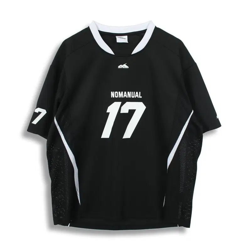 노매뉴얼 (MEN - XL) 폴리 메쉬드 로고 반팔 티셔츠
