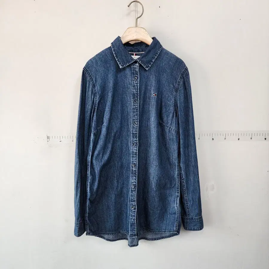 타미힐피거 데님 셔츠 블루