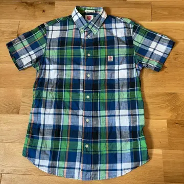 FRANKLIN & MARSHALL 반팔 셔츠 체크 블루 M BD