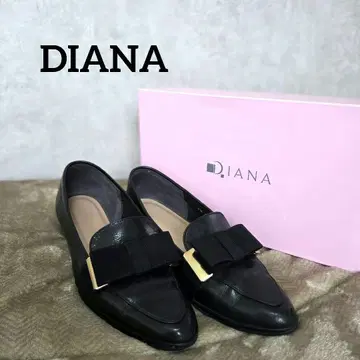 DIANA 다이애나 로퍼 블랙 리본 가죽 24.0
