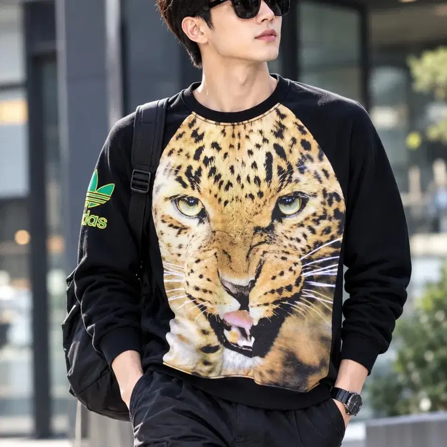 아디다스 정품 오리지널 빅로고 제규어 맨투맨 라운드티 택95