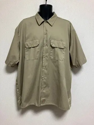 Dickies FLEX 디키즈 반팔 워크 셔츠 베이지 2XL