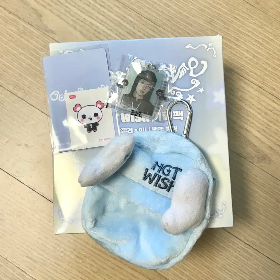 엔시티위시 미니 백팩 키링 (+사쿠야세트 포카 키링 스티커)
