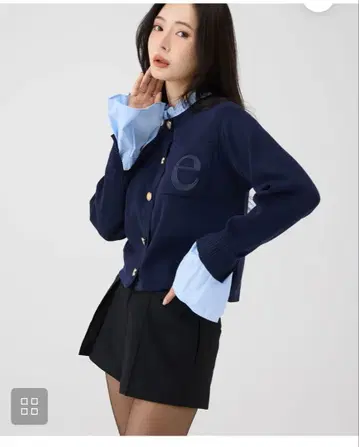 에이미 이스트 월 레이어드 스타일 니트 가디건
