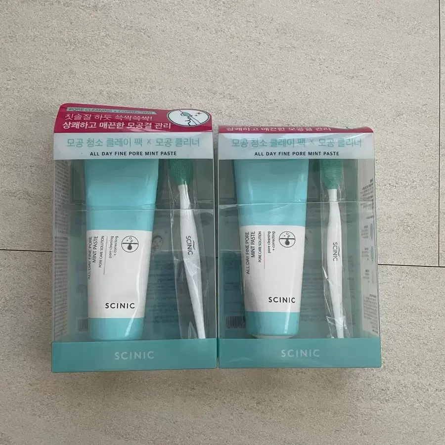 (싸이닉/새상품/2개일괄/24800원)올데이 파인 포어 민트 페이스트 80ml 코치질 모공청소 클레이 팩
