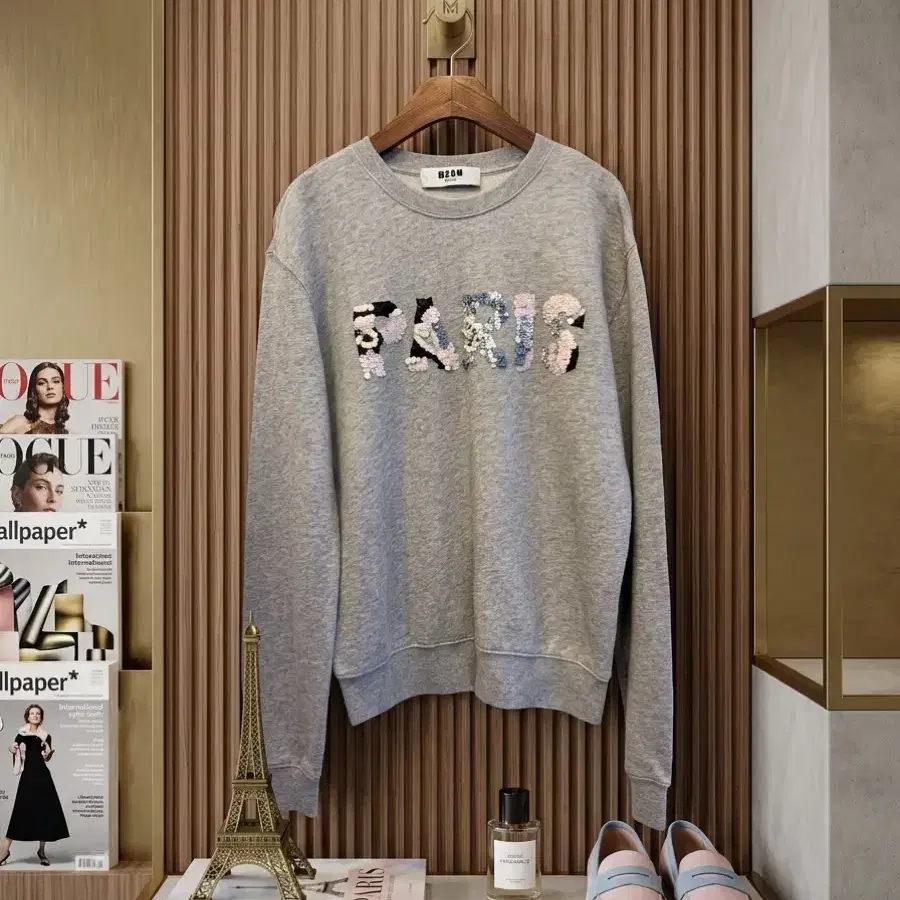 MSGM 파리 스팽글 맨투맨 그레이