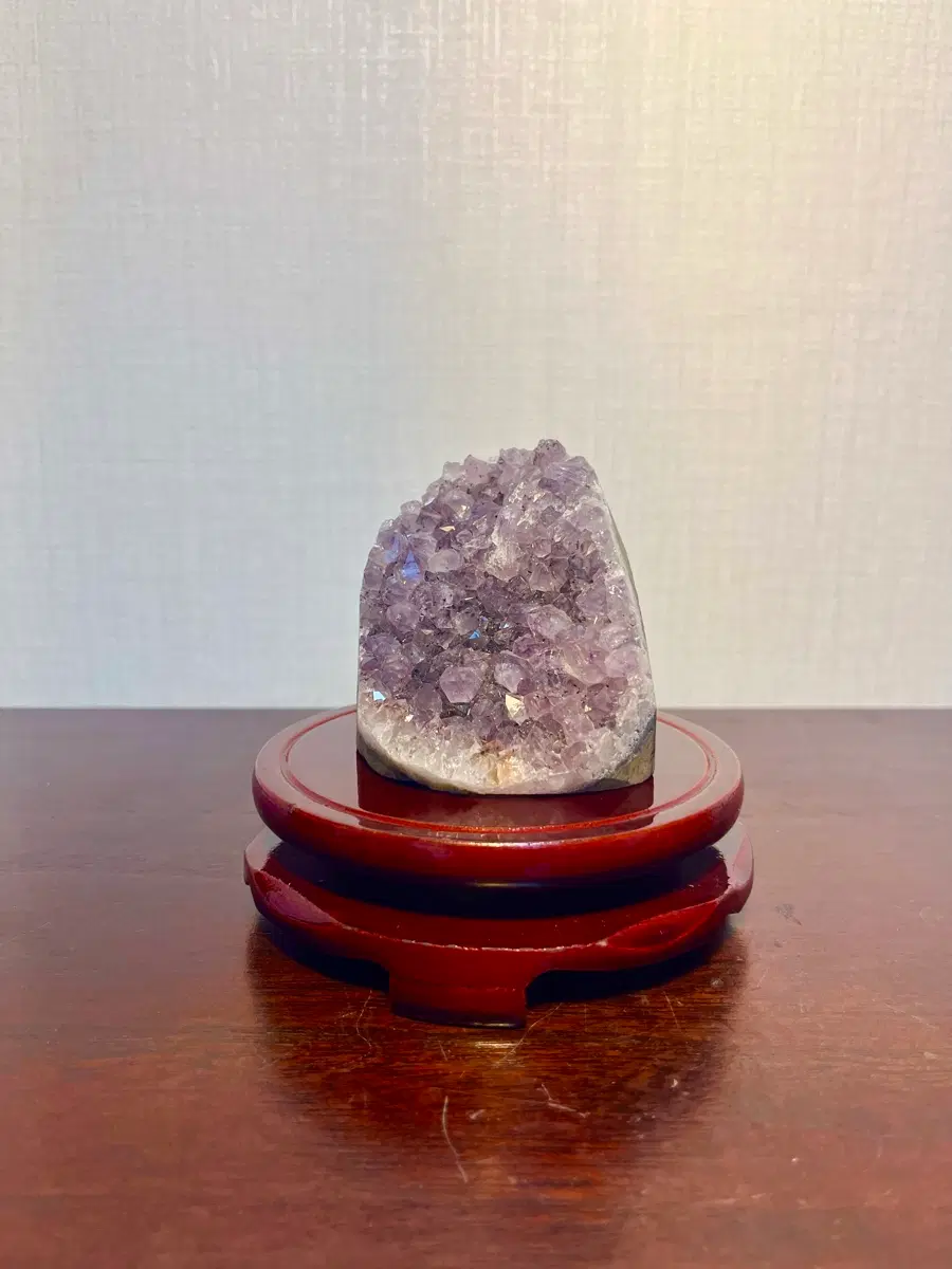 자수정 원석 좌대포함(8cm)