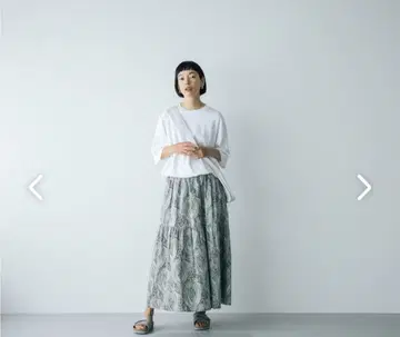 리버티 프린트 캉캉 스커트 / 페이즐리 무늬 / S 사이즈