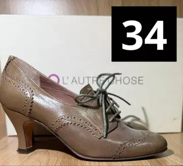 L'AUTRE CHOSE 레이스업 펌프스 카키