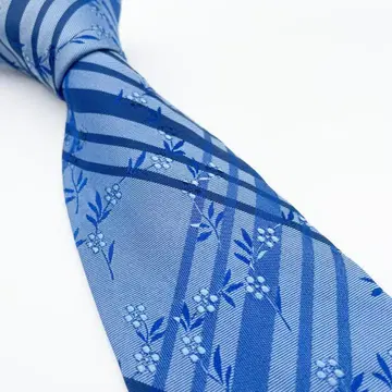 [Paul Smith] 넥타이 체크 꽃무늬 블루 파랑