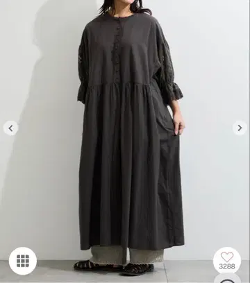 Samansa Mos2 레이스 절개 원피스