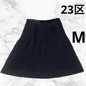[ 새상품급 ] 23구 플리츠 스커트 블랙 M 사이즈 무릎 아래 기장 일본제