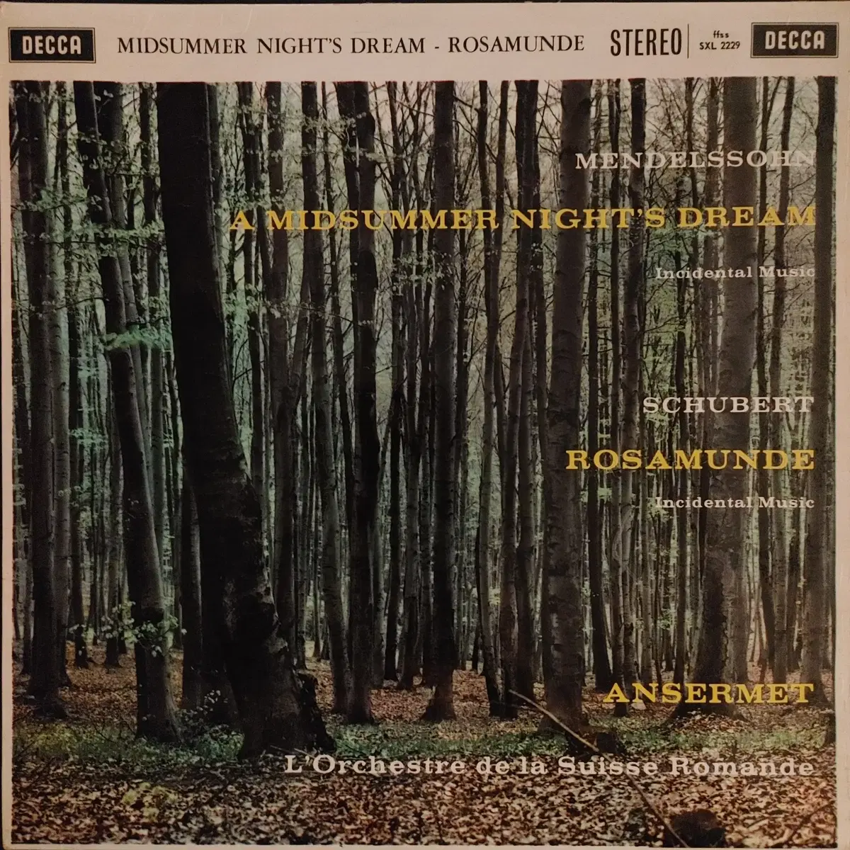 ORIGINAL DECCA LP - ANSERMET/MENDELSSOHN
