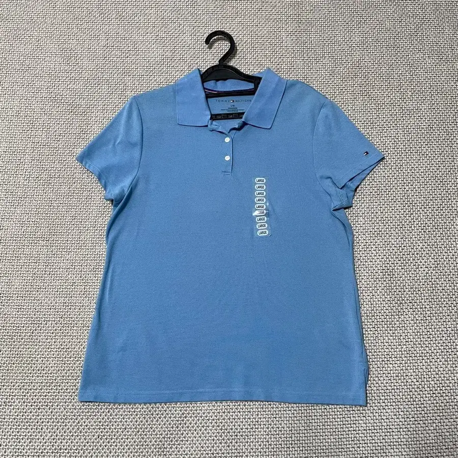 L 새상품 타미힐피거 여성 반팔 카라티 B.7596