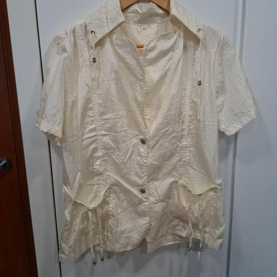 아이보리 반팔 자켓 XL(새상품)